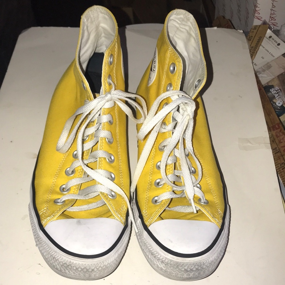 Unisex Yellow High-Top Converse Sneakers
